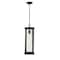 Z-Lite Glenwood 1 Light Outdoor Chain Mount Ceiling Fixture, Black & Clear 586CHB-BK - alternate 2